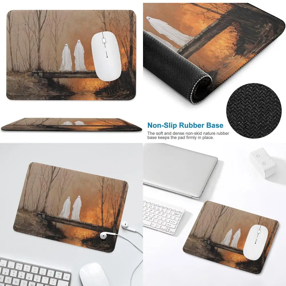 

Elegant Wooden Bridge with Two Ghosts Mousepad