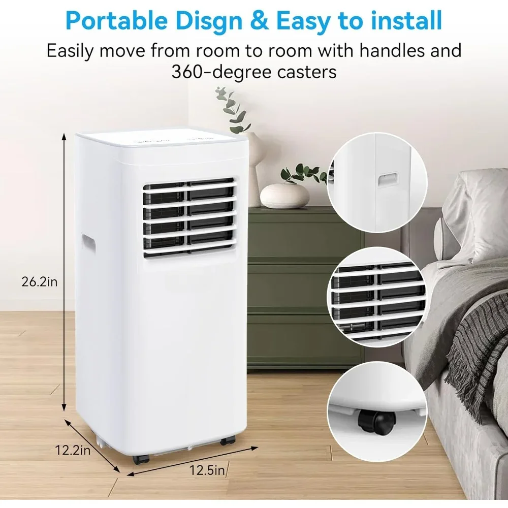 HAOYUNMA Portable Air Conditioners,8500 BTU air conditioner Cools Up to 360 Sq. Ft. 3 in 1 Portable AC with Remote Control