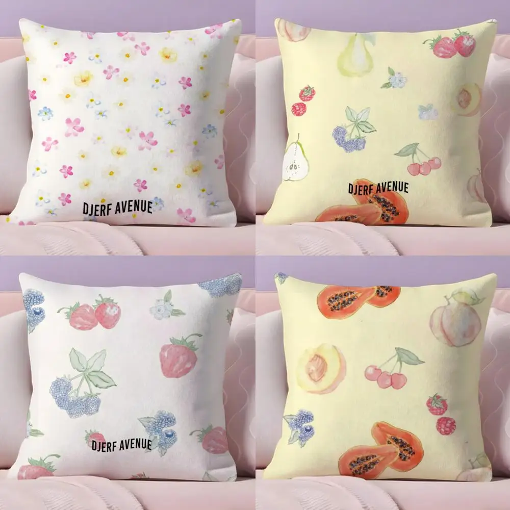 

Чехол для подушки Summer Berries D-Djerf Avenue, короткий плюшевый двусторонний принт, домашняя моющаяся в машине, теплая зимняя наволочка