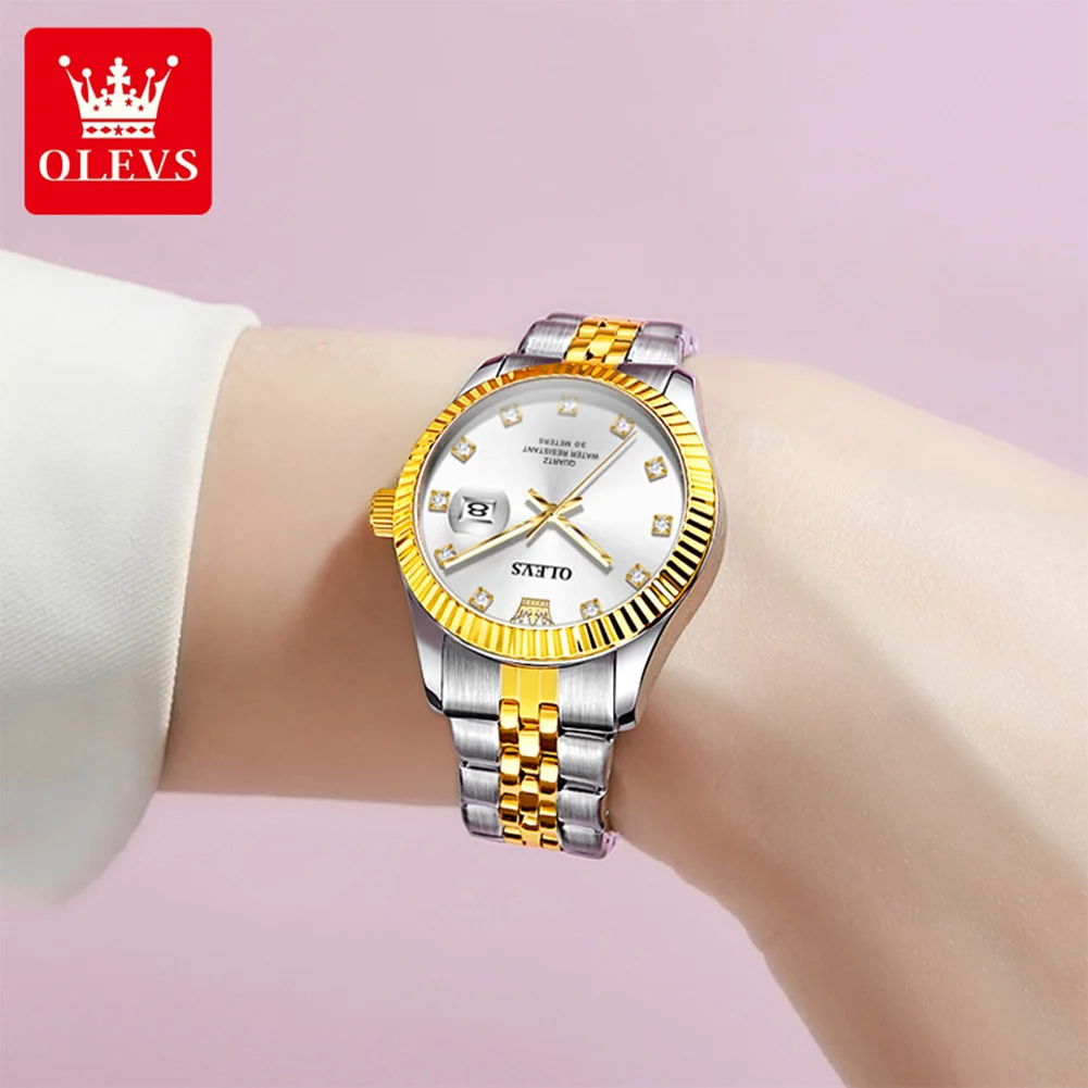 OLEVS Brand Quartz Women's Watch Waterproof Women's Calendar Function Watch 3705