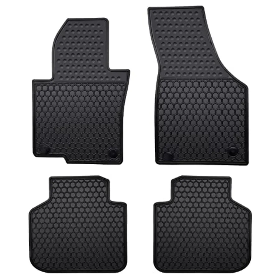 

Car Floor Mats Custom Fit for Volkswagen VW Passat 2012-2024 Black Rubber Auto Liner Mats All Weather Protection Heavy Duty Odo