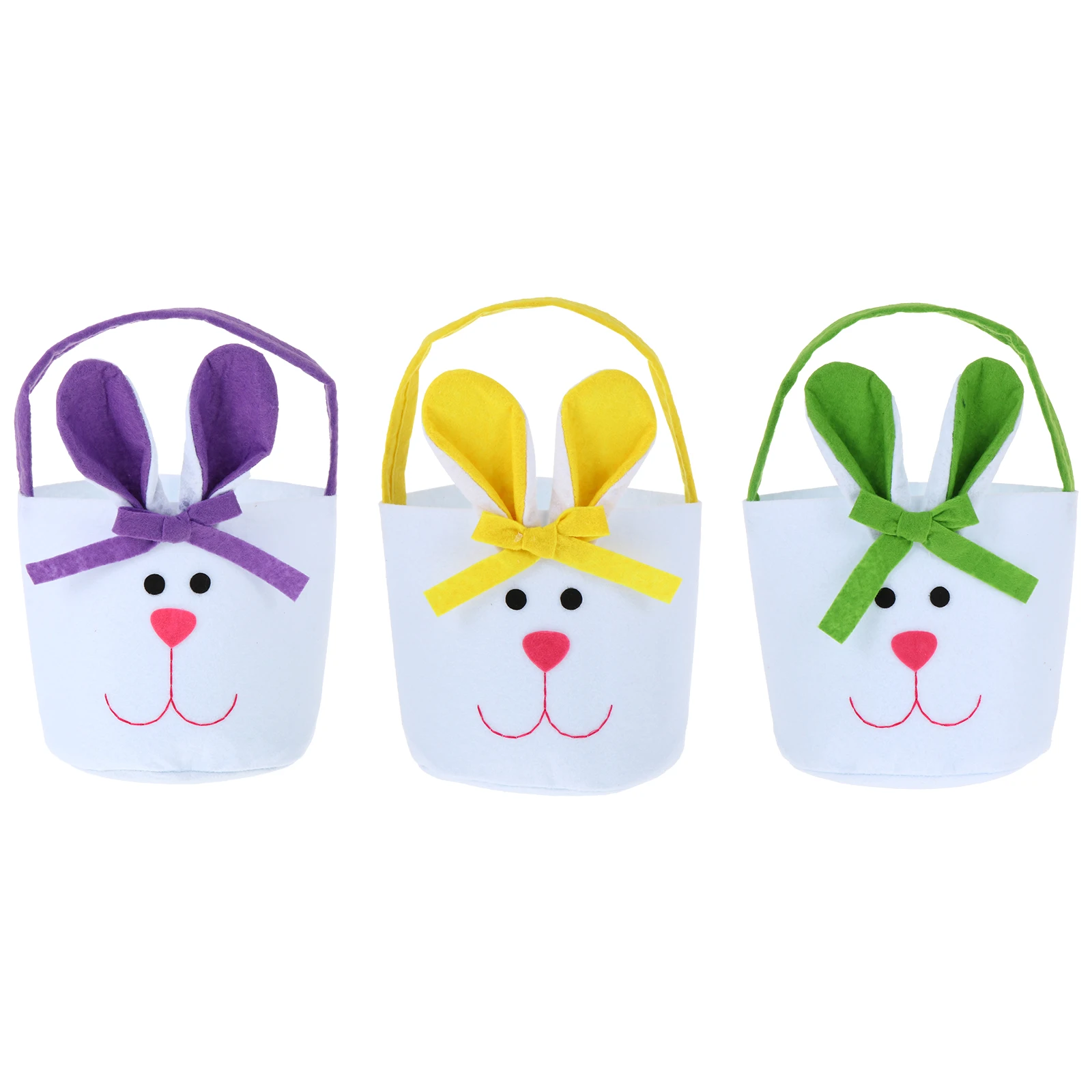 

3 Pcs C y Bags Easter Gift Storage Lovely Tote Design Party Favor Kids Decoration Chocolate Cookies Bag Container