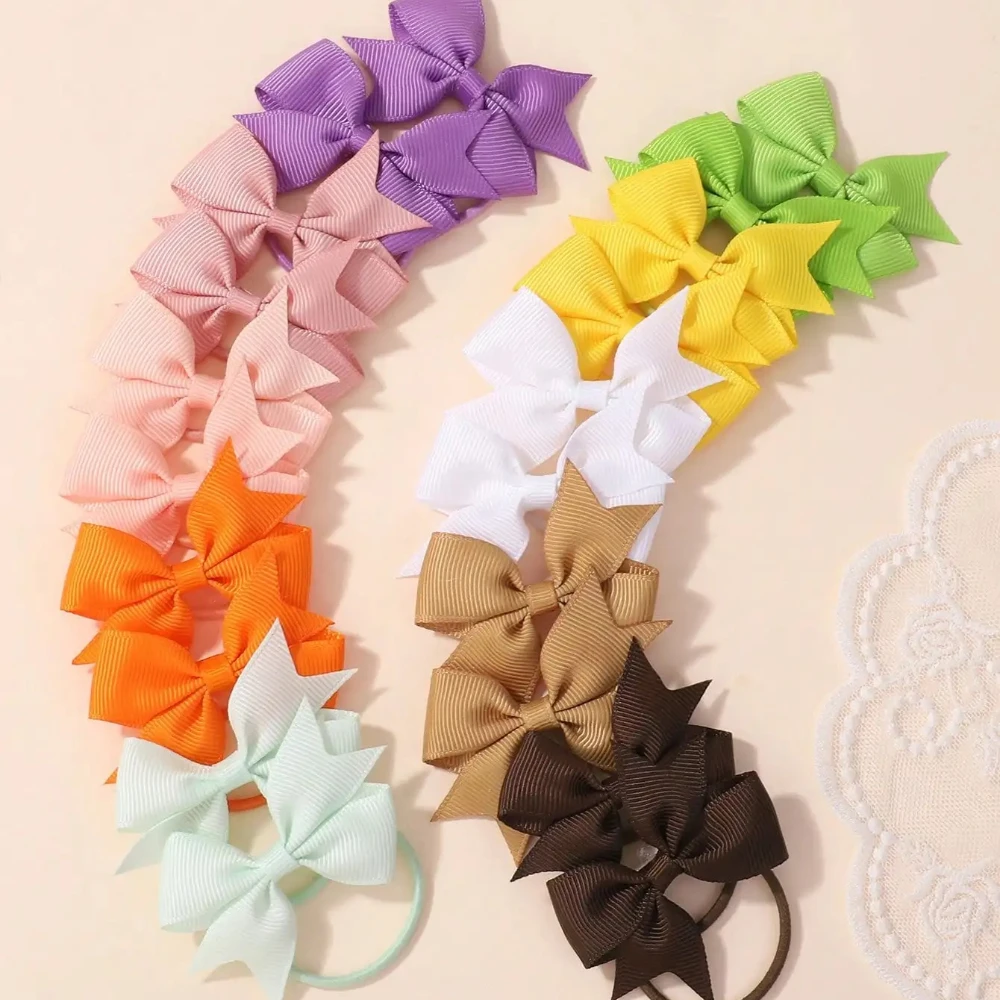 

20/40Pcs 2.36inch Cute Bowknot Hairband Ribbon Head Rope for Baby Girls Boutique Headwear Kids Hair Accessories Gifts Wholesale
