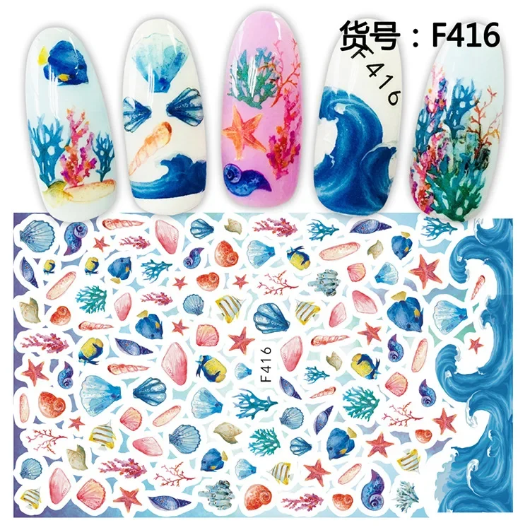 1 Sheet Nail Art Sticker Lace Flowers Dried Nail Decorations Lavender 3D Stickers DIY Manicure Full Nail Decals