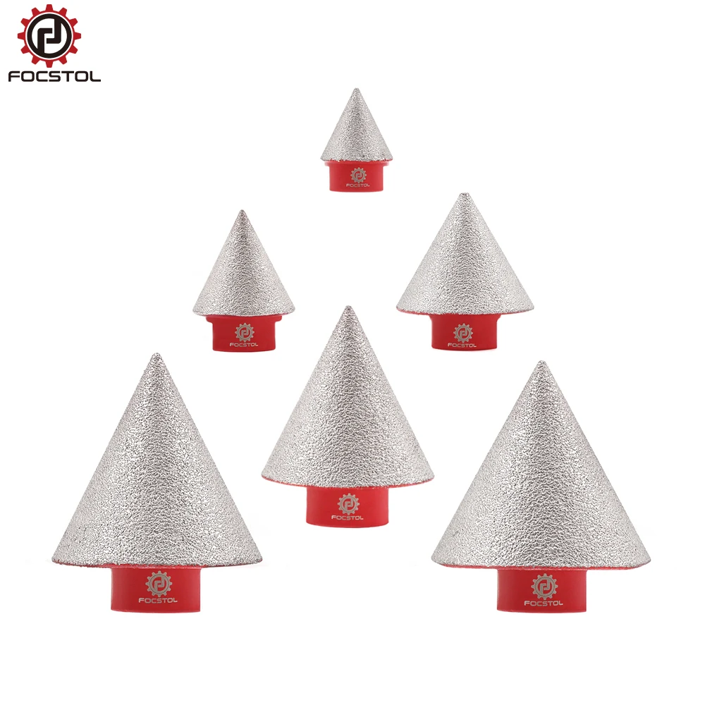 FOCSTOL 1pc 20-82mm Diamond Chamfer Bit Milling M14 Thread for Tile Ceramic Marble Shaping Grinding Beveling Holes Diamond Crown