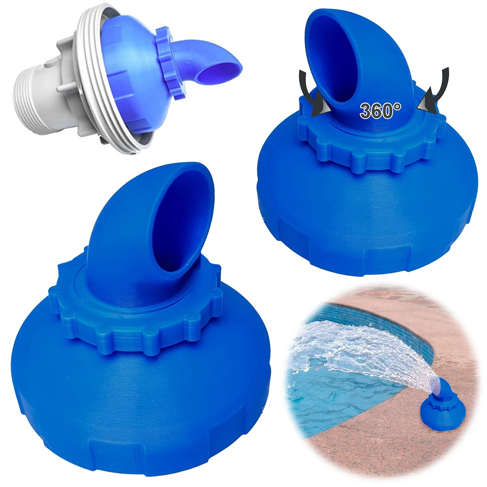 

2pc Pool Inlet Nozzle 360 Degree Rotatable For Intex Outlet Airstone Accessory Blue Garden Outdoor Pool Accessory Plastic Nozzle