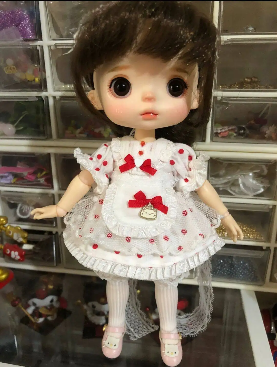 Monst dolls  Handmade Doll  BJD selling doll with clothes  wig and eye is random  (No shoes)