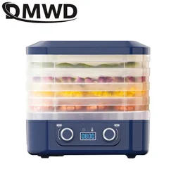 110V Dried Fruit Vegetables Herb Drying Machine Household MINI Food Dehydrator Pet Meat Dehydrated 5 Trays Snacks Air Dryer Oven