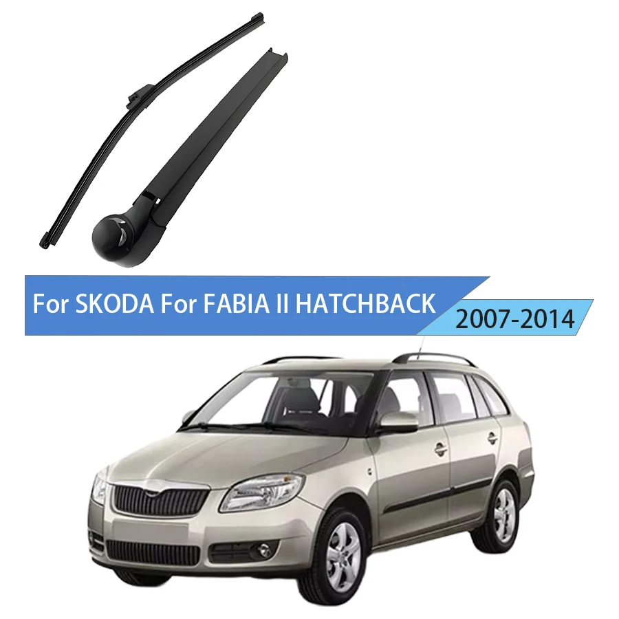 Heckscheibenwischer für SKODA FABIA II HATCHBACK 2007-2014 Heckwischerblatt-Arm-Set