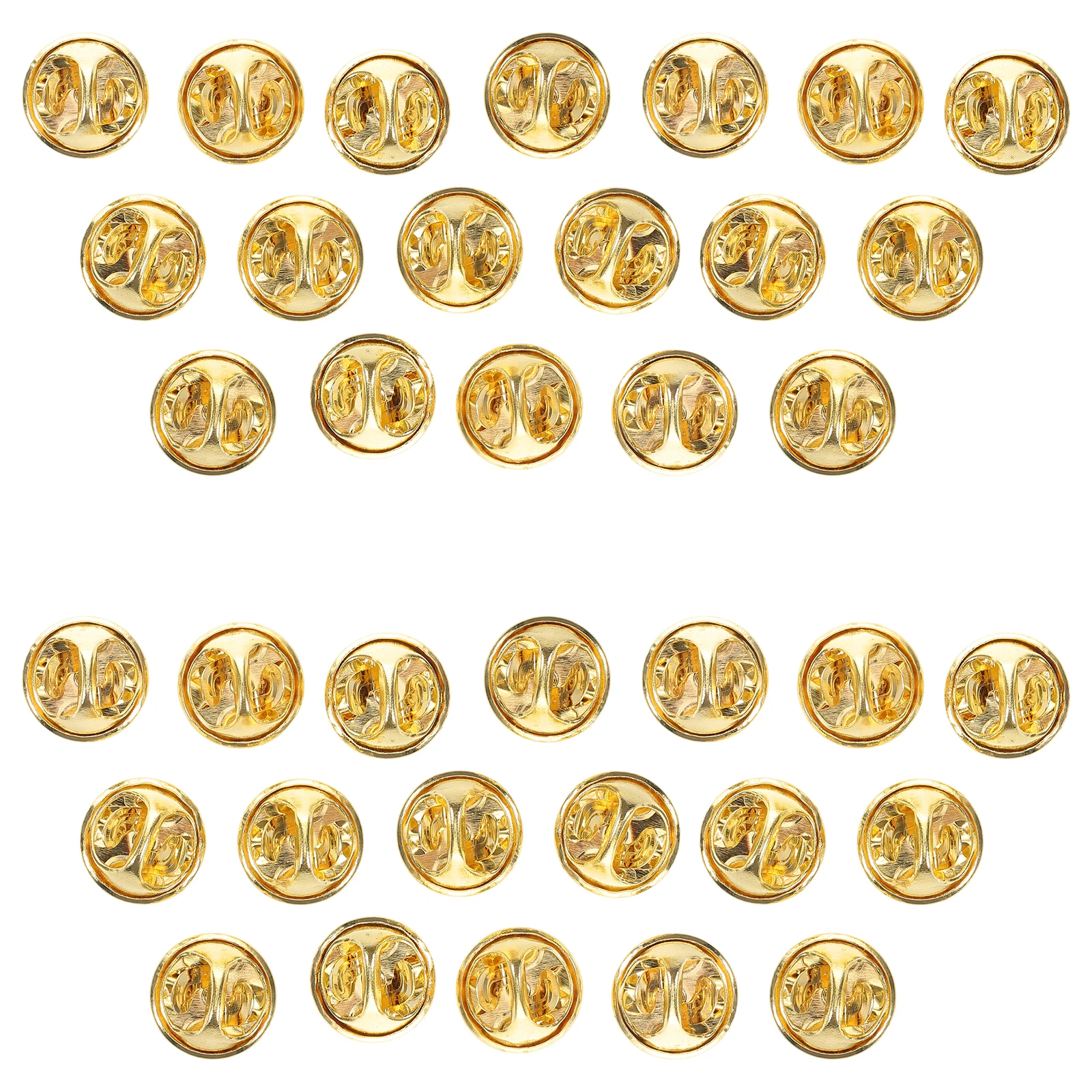 

100 Pcs Fastener Chain Pearl Pin Men's Collar Backs Locking Keeper Secure Brass Fastener Brass Tie Craft Jewelry