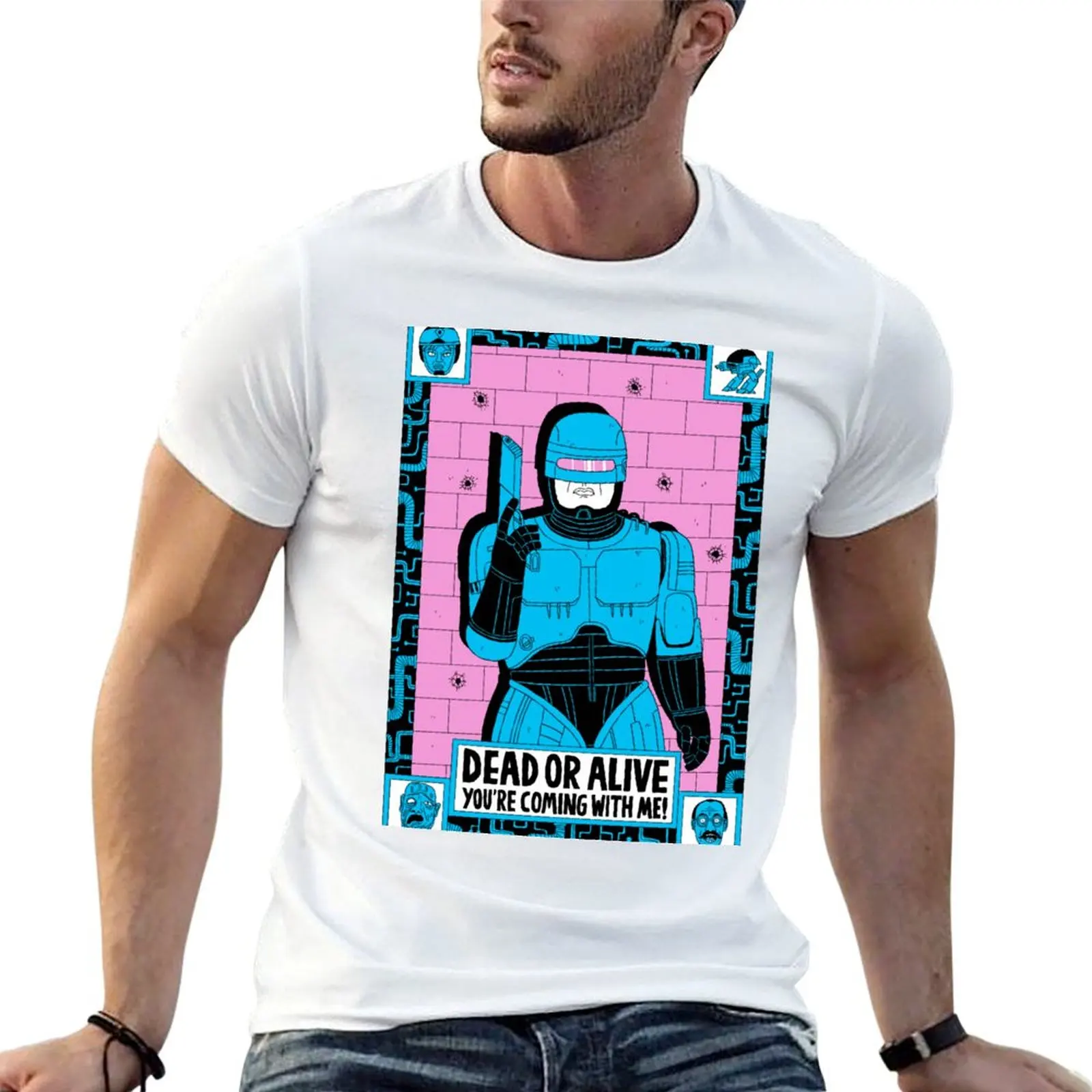 Mort ou vivant, tu viendras avec moi ! T-shirts pour homme, lot de t-shirts blancs pour homme, t-shirt en coton 100%