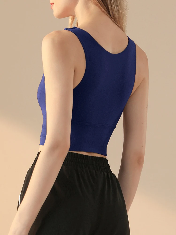 

Женский спортивный топ-бра с фиксированными чашечками для тренировок, фитнеса и йоги