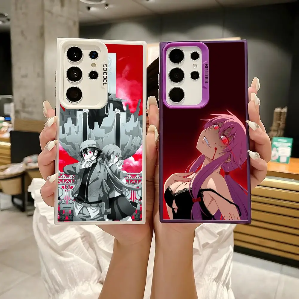 The Future Diary Phone Case For Samsung Galaxy S25 Edge S24 S23 S22 S21 S20 Ultra Silicone Colorful Silver Phone Case
