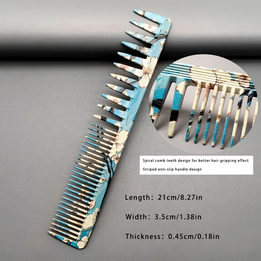Gemustertes Kamm-Set aus sechs Teilen, spezieller Haarschneidekamm für Friseure, Salon-Haarkamm, Trimmkamm, Öl-Haarkamm, Spitzkamm, Kamm für Herren- und Damenhaar – Detail 4