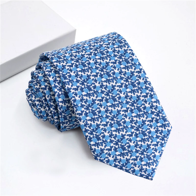 New Design Cravat Print Flower Floral Tie Corbata Wedding Gift Neck tie Skinny Handmade Neckties for Men Accessories