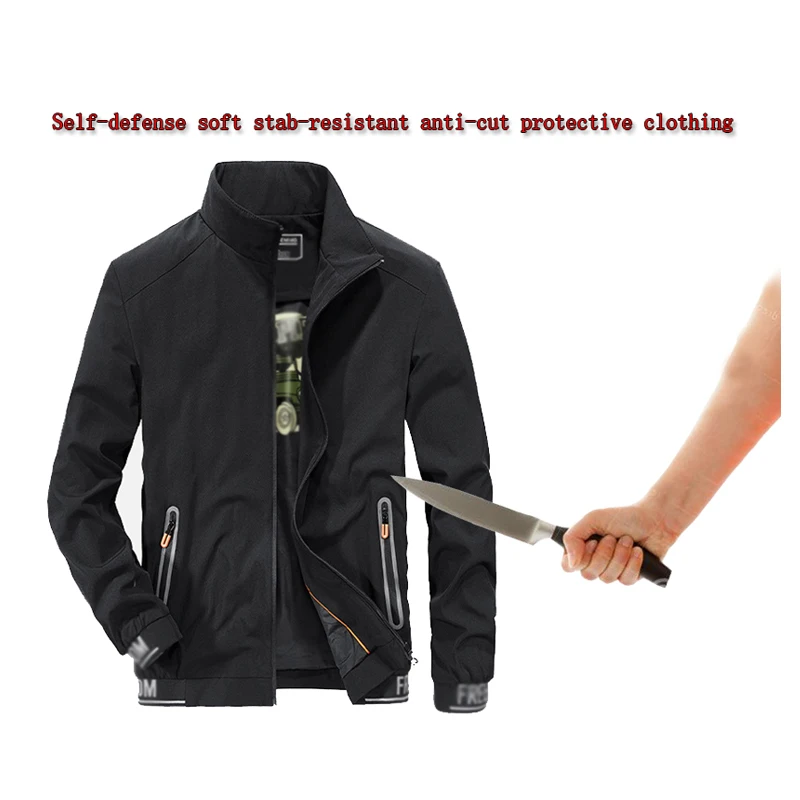 

Military Tactical Stab-Resistant Cut-Proof Jacket Men Soft Self-Defense Anti-Coltello Safety Tatico Clothing Anti Stab-Jacket