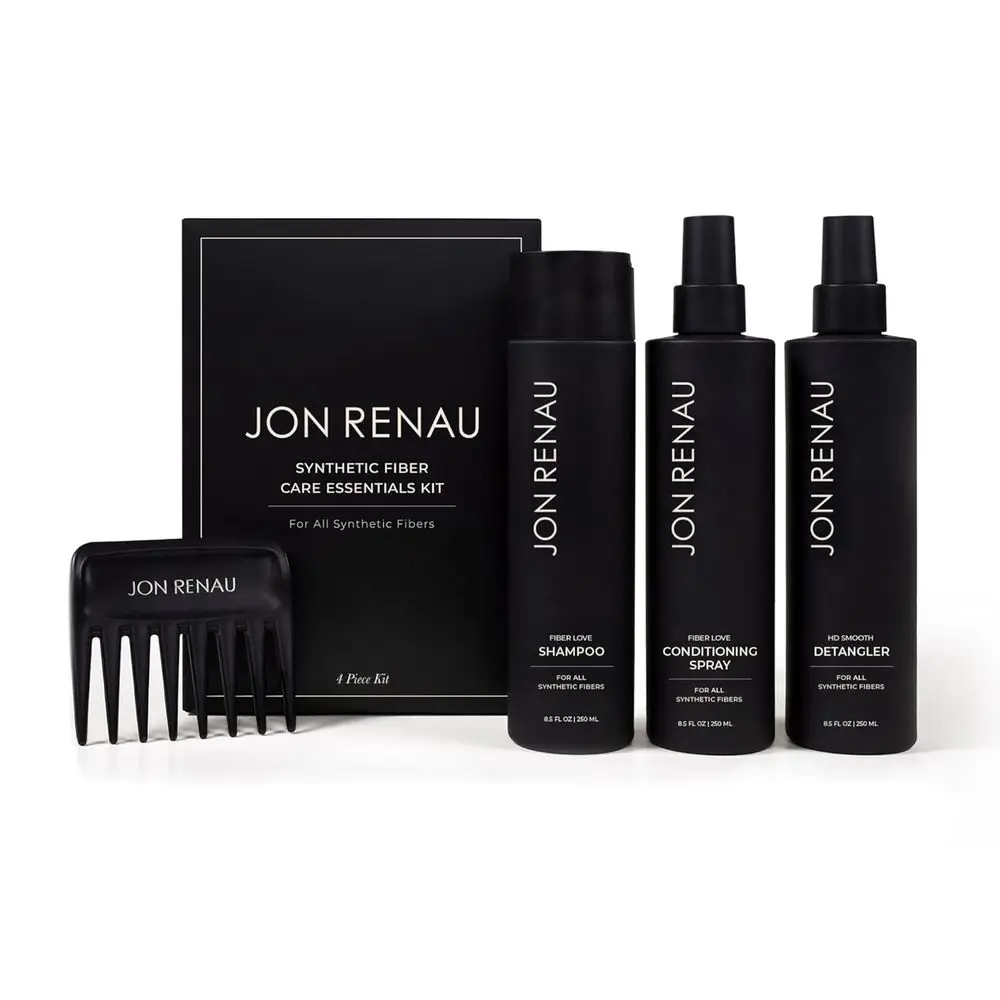 Care Kit for Synthetic Wigs: Shampoo, Conditioner, Hairspray, and Comb Set