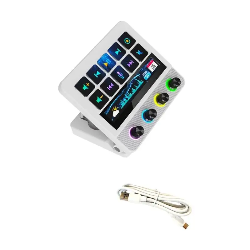 652F Visual Keyboard Featuring Rotary Knobs for Sound Brightness Customizable
