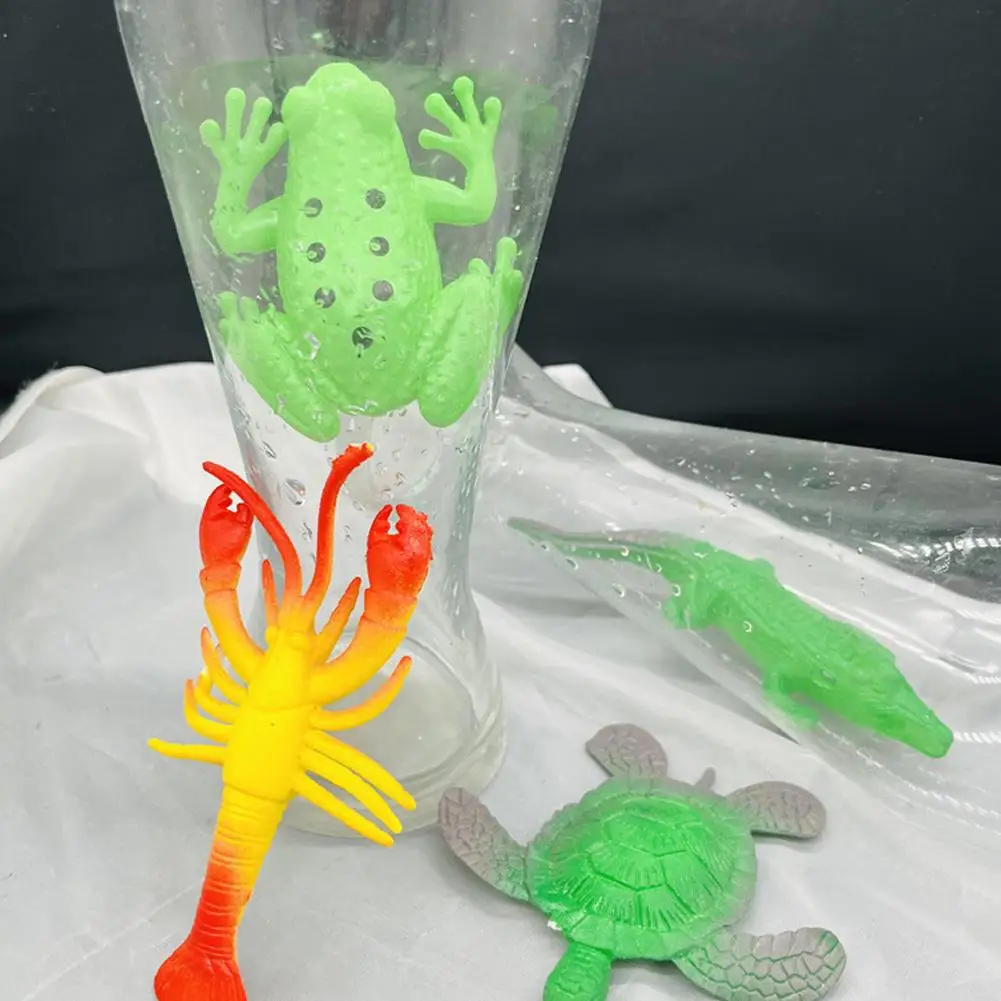 Lobster Model Simulation Lobster Turtle Crab Dragon Frog Crocodile Action Figure Sealife Animals Education Collection Kids Toy