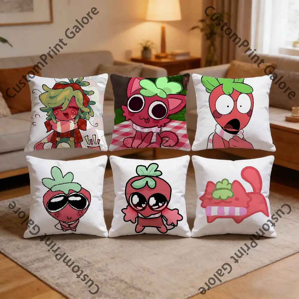 

Sprout Strawberry Square Throw Pillow Cover Multiple Sizes Soft for Sofa Bedroom Living Room Home Decorative