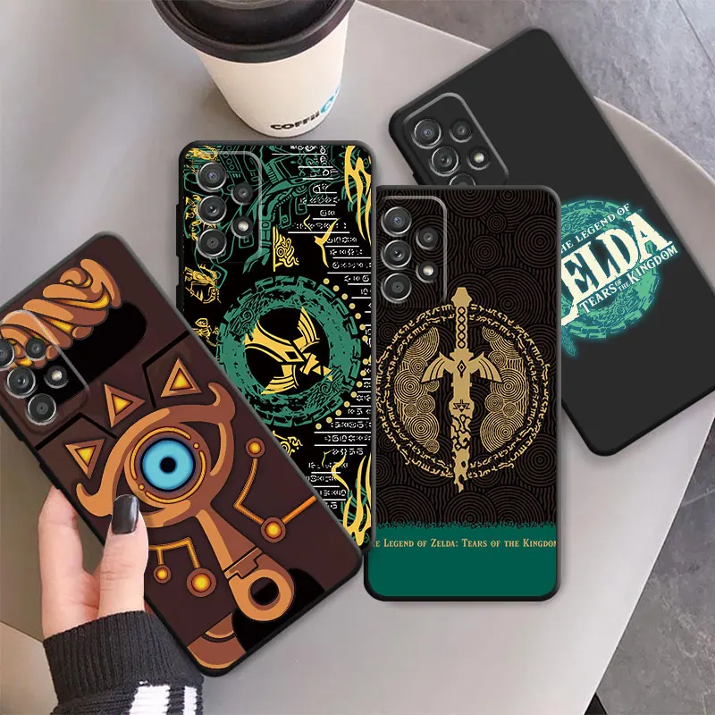 Case for Samsung Galaxy A03s A05s A03 Core A14 A52 A01 A04s A02s A04e A54 A13 A12 Black Soft Cover Game The Legend of Zeldas