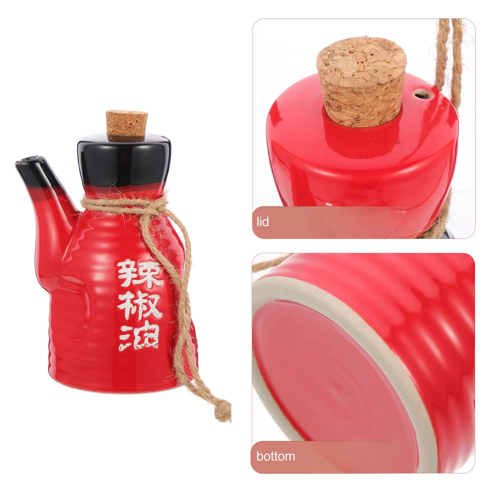 

Ceramic Condiment Bottle Japanese Style Vinegar Dispenser Elegant Design for Kitchen Sushi Sauce Container Vinegar Dispenser