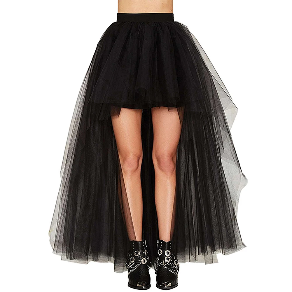 تنورة نسائية من التل بخصر مطاطي ، تنورة شبكية مثيرة منخفضة ، مأدبة زفاف ، حفلة مهرجان ، تأثيري ، تنورة نصف زلة #4