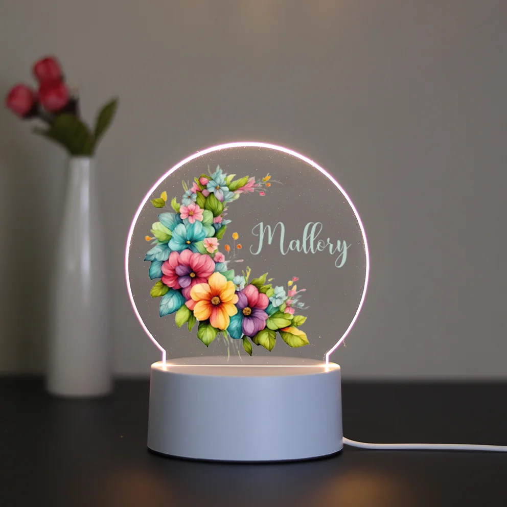 1 USB night light garland USB 3D Creative Customized Night Light Bedroom, living room decoration, desktop decoration