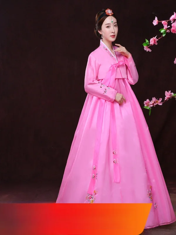 

Korean Traditional Costume Set Large Size Improved New Sle Women's Ethnic Clothing Daily Court Dance Outfit Polyester