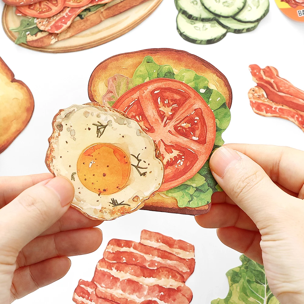 20 fogli/borsa Quinto materiale Confezione Snack Dessert Frutta Oggetti per la vita quotidiana Modello Note pieghevoli per biglietti d'auguri in carta per messaggi