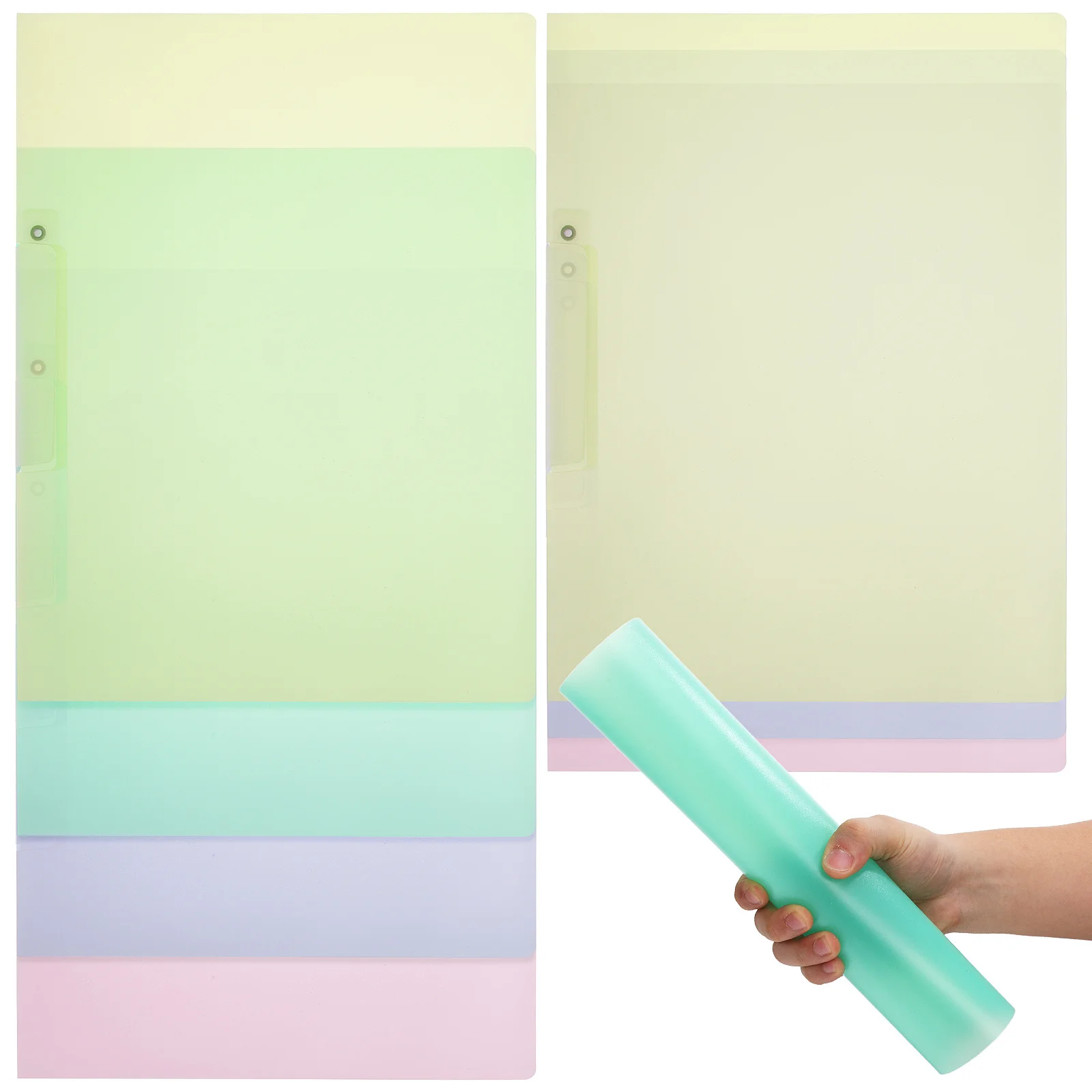 8pcs File Folders A4 Size Plastic Swing Clip Report Covers Presentation Binder For School Business Office Folder Organizers