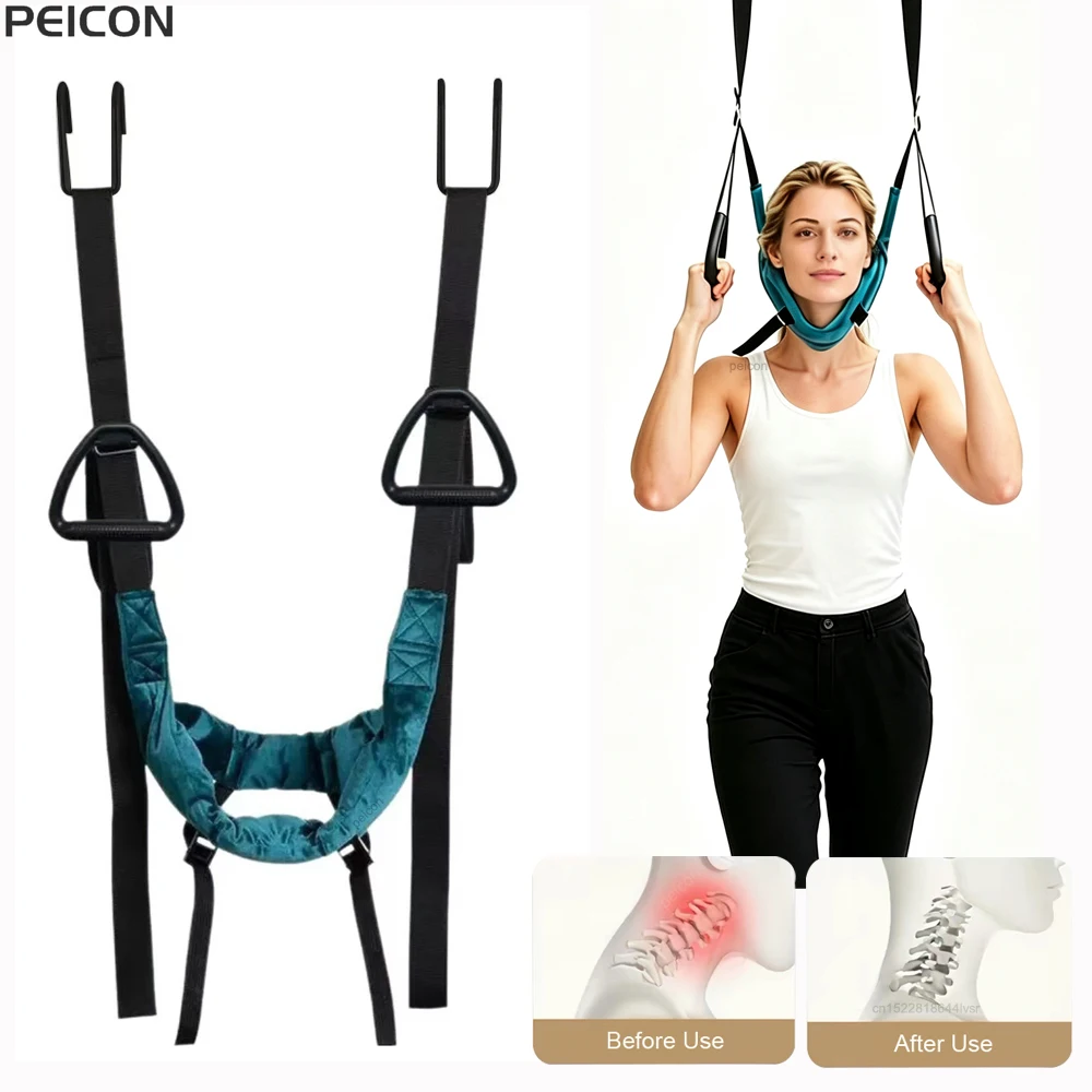 Ceinture de traction cervicale réglable pour étirer le cou, sangle de suspension pour soulager la douleur cervicale, dispositif de traction cervicale.