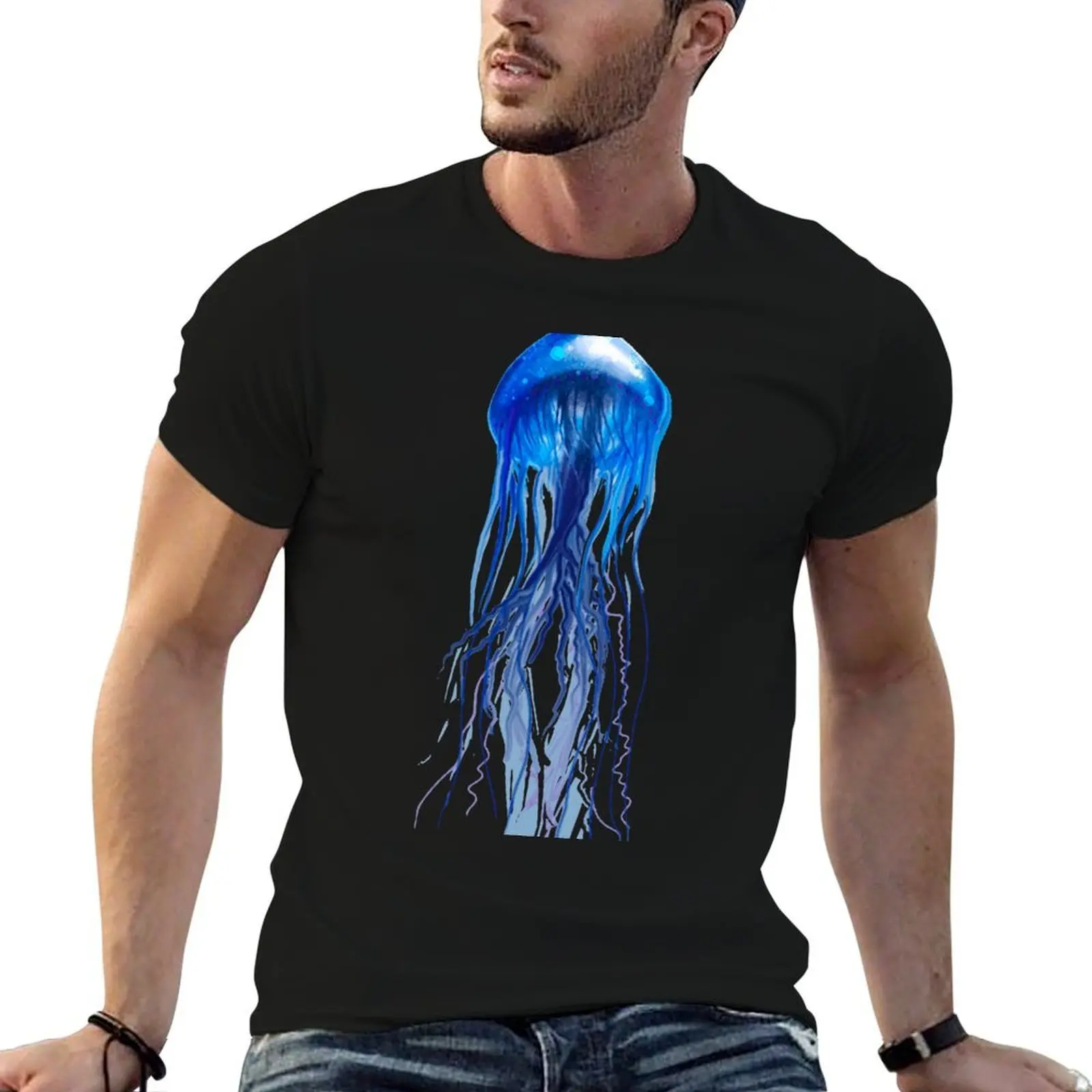 

Blue Jellyfish T-Shirt graphic t shirts for man t shirts with prints T-Shirt
