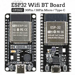 ESP32 płyta rozwojowa 2.4G WIFI moduł Bluetooth 30Pin 38Pin CP2102 Micro-C Ultra-niski pobór mocy dwurdzeniowy ESP-32