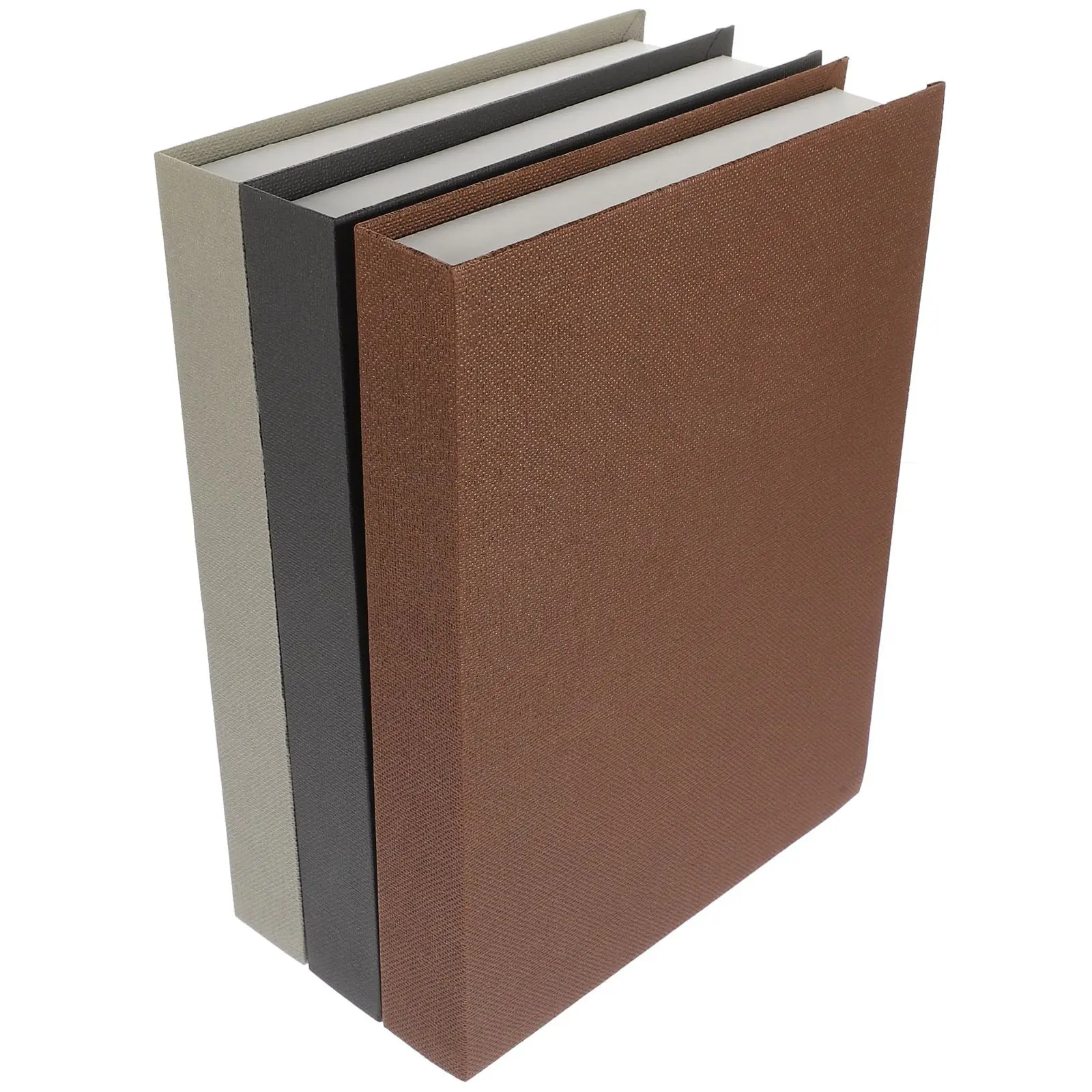 4 Pcs Simulation Book Adorn Simple Color Faux Books Decor Home Mantel Shelf Desktop Coffee Table Bookshelf Display Prop White