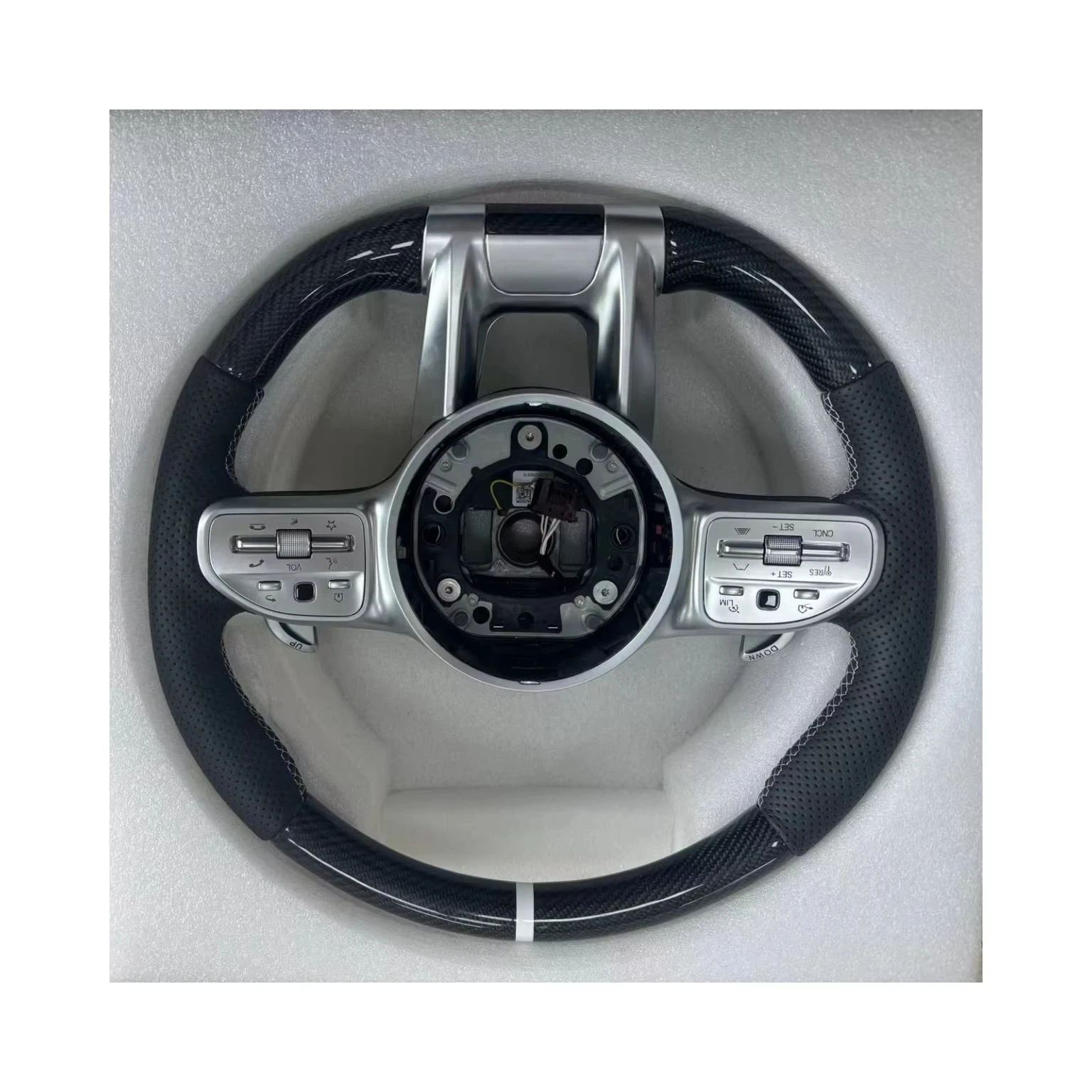 

For GLC Racing Style Sport Car Steering Wheel Universal Suede Leather Aluminum Alloy Carbon Material Racing Car