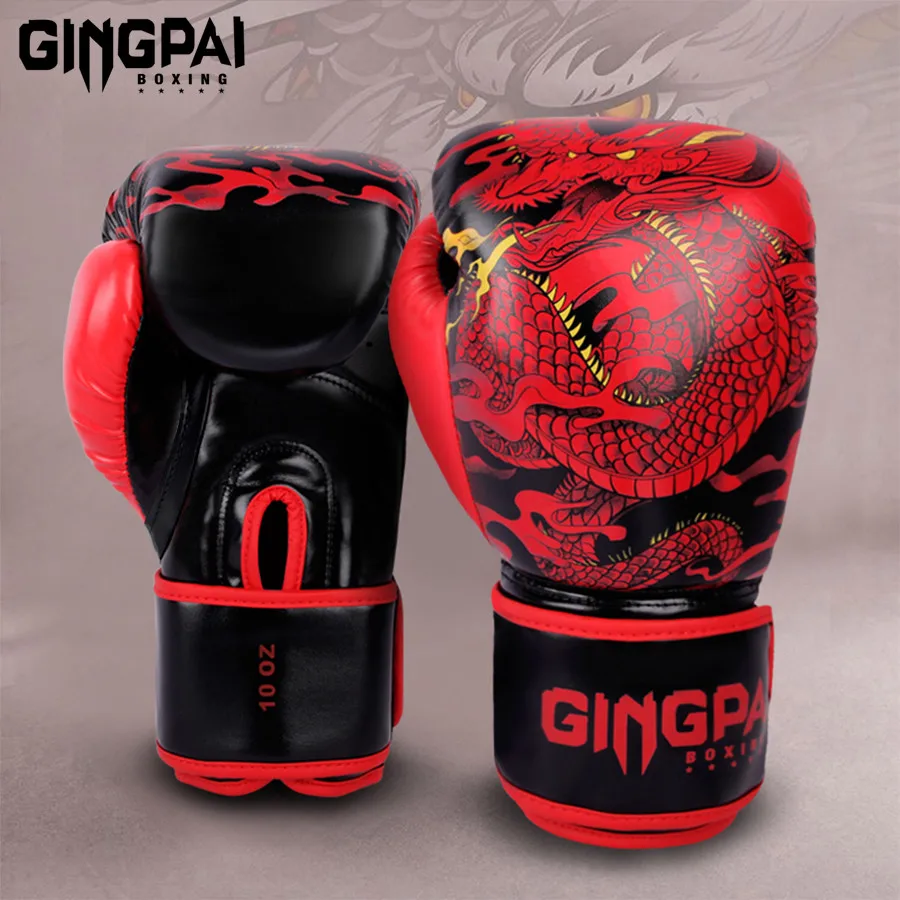 10/12/14oz Boxing Gloves Professional Adult Sanda Muay Thai Fighting Gloves Men and Women Training Sandbag Free Fight MMA