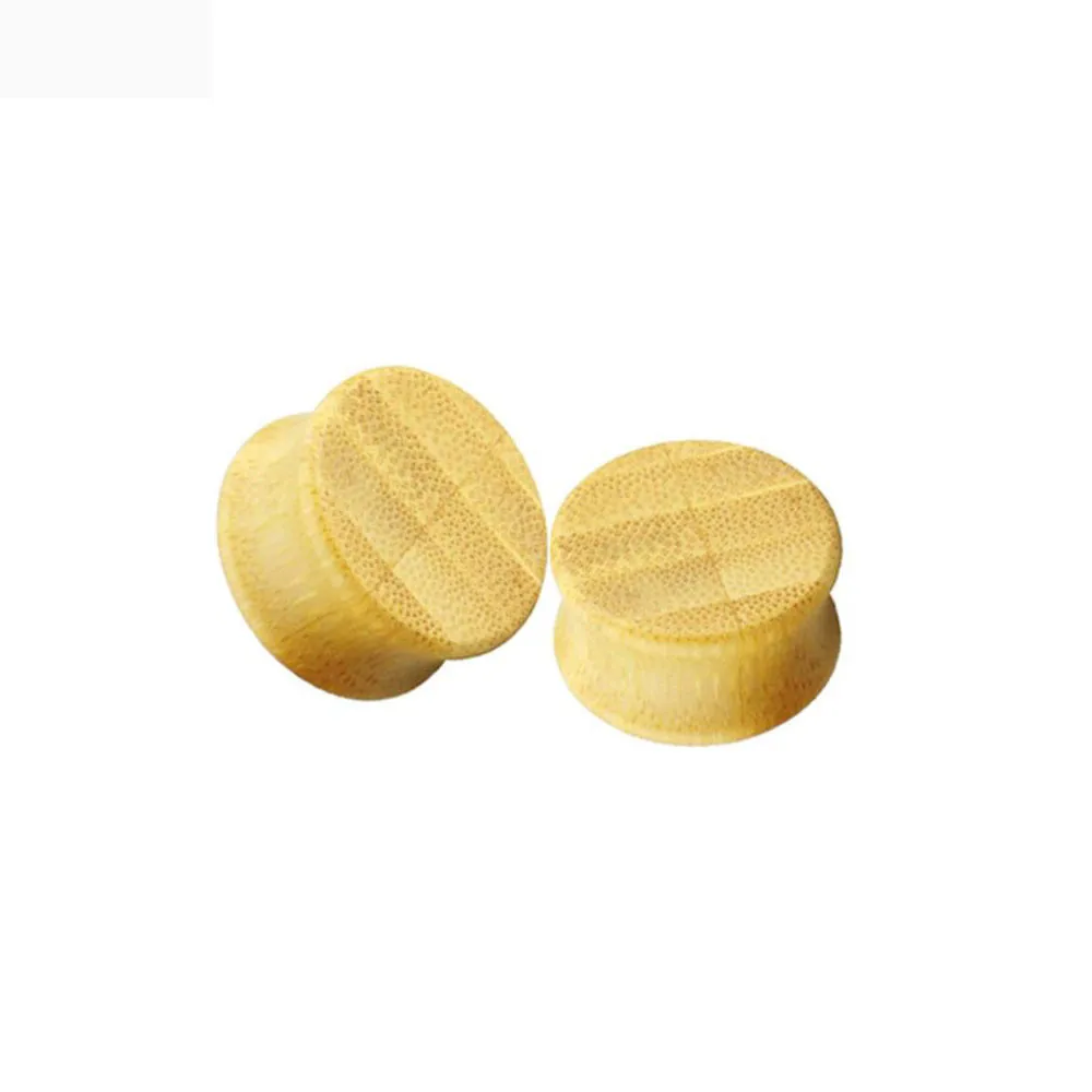 1 Pair Bamboo Wood Punk Solid Ear Plugs and Tunnel Flesh 6-22mm Black Ear Gauge Stretcher Plugs Jewelry Oreja