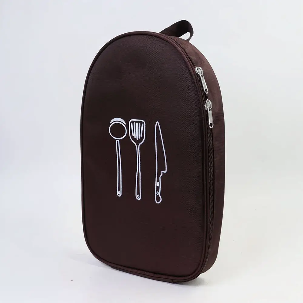 Camping Cooking Utensil Storage Bag Waxed Canvas Roll Organizer Portable BBQ Picnic Chef Tool Carrier Kitchen Case