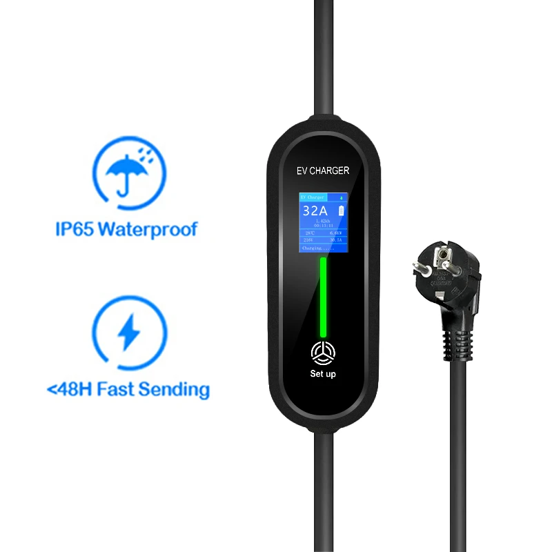 DIBOEV 3.5KW 7KW 1Phase Portable EV Charger Type 2 Type1 GBT Electric Car Charger EVSE Fast Charging Wallbox EV Charging Station