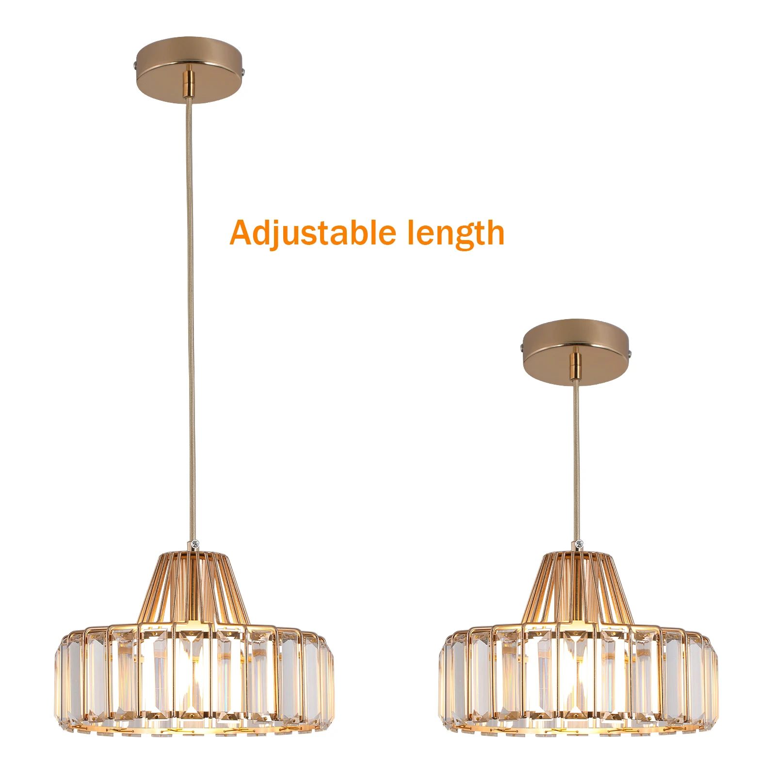 Modern K9 Crystal Pendant Light Led Ceiling Lamp Living Dining Room Nordic Chandelier Aisle Kitchen Island Decor Balcony Fixture