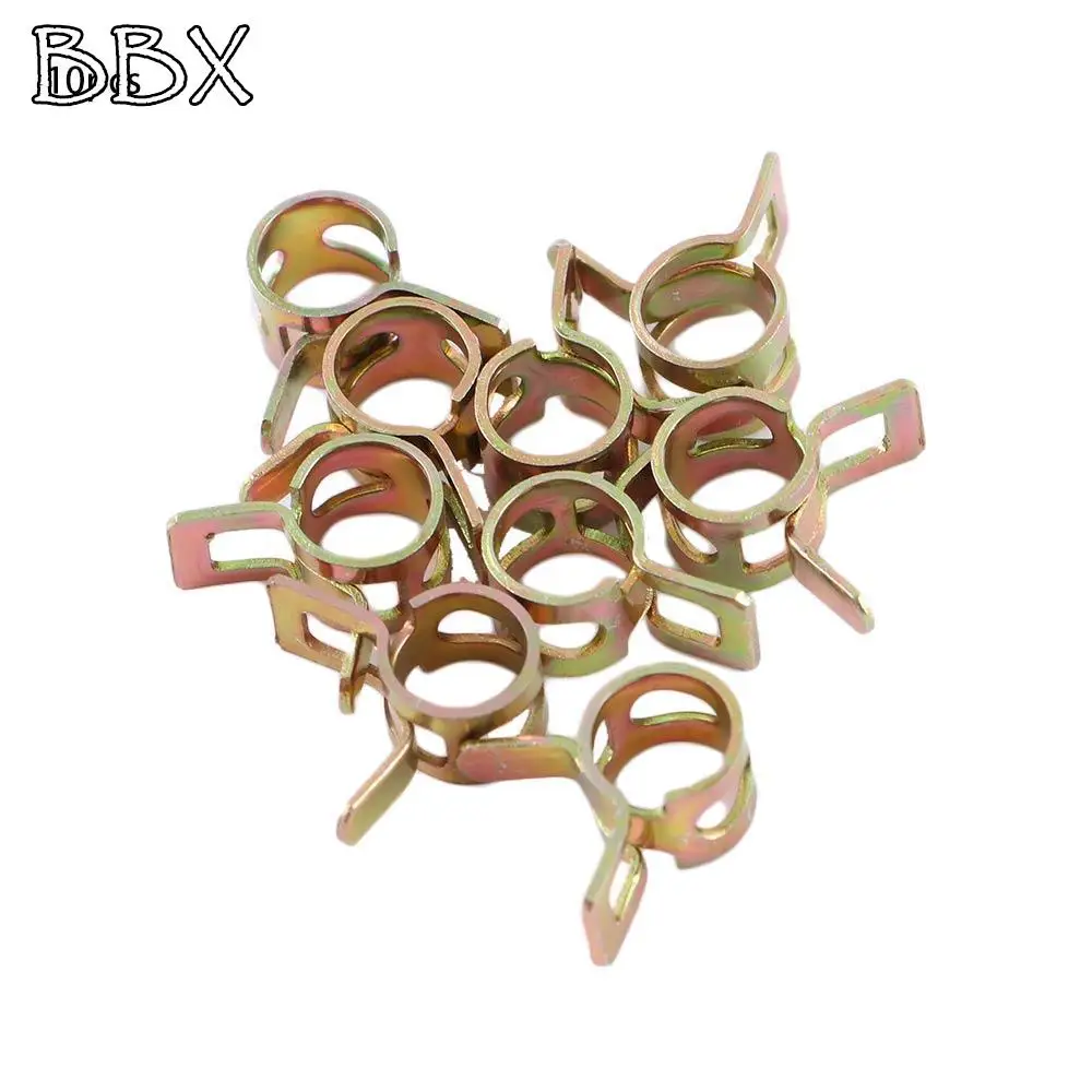 

10Pcs/set Spring Band Fuel Hose Clips Silicone Pipe Reusable Optional 6mm 7mm 8mm 9mm 10mm 11mm 12mm 13mm 14mm 15mm Pipe Clamp