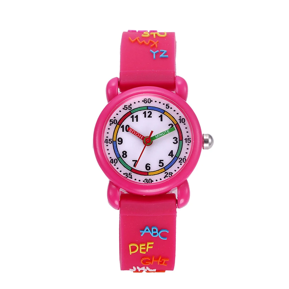 1pc Fashion Cartoon Watch Watch Cartoon Quartz Wristwatch For Adjustable Strap Birthday Gift Rosy