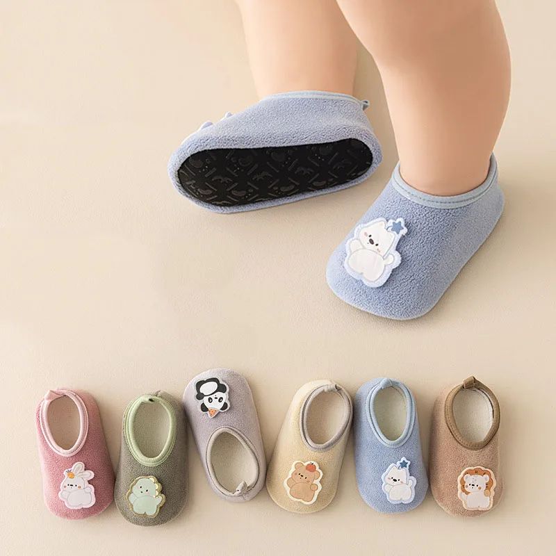 

Cute Cartoon Baby Floor Socks Non-slip Soft Sole Toddler Sock Boy Girls Cotton Children's Toddler Warm Shoes Infant First Walker
