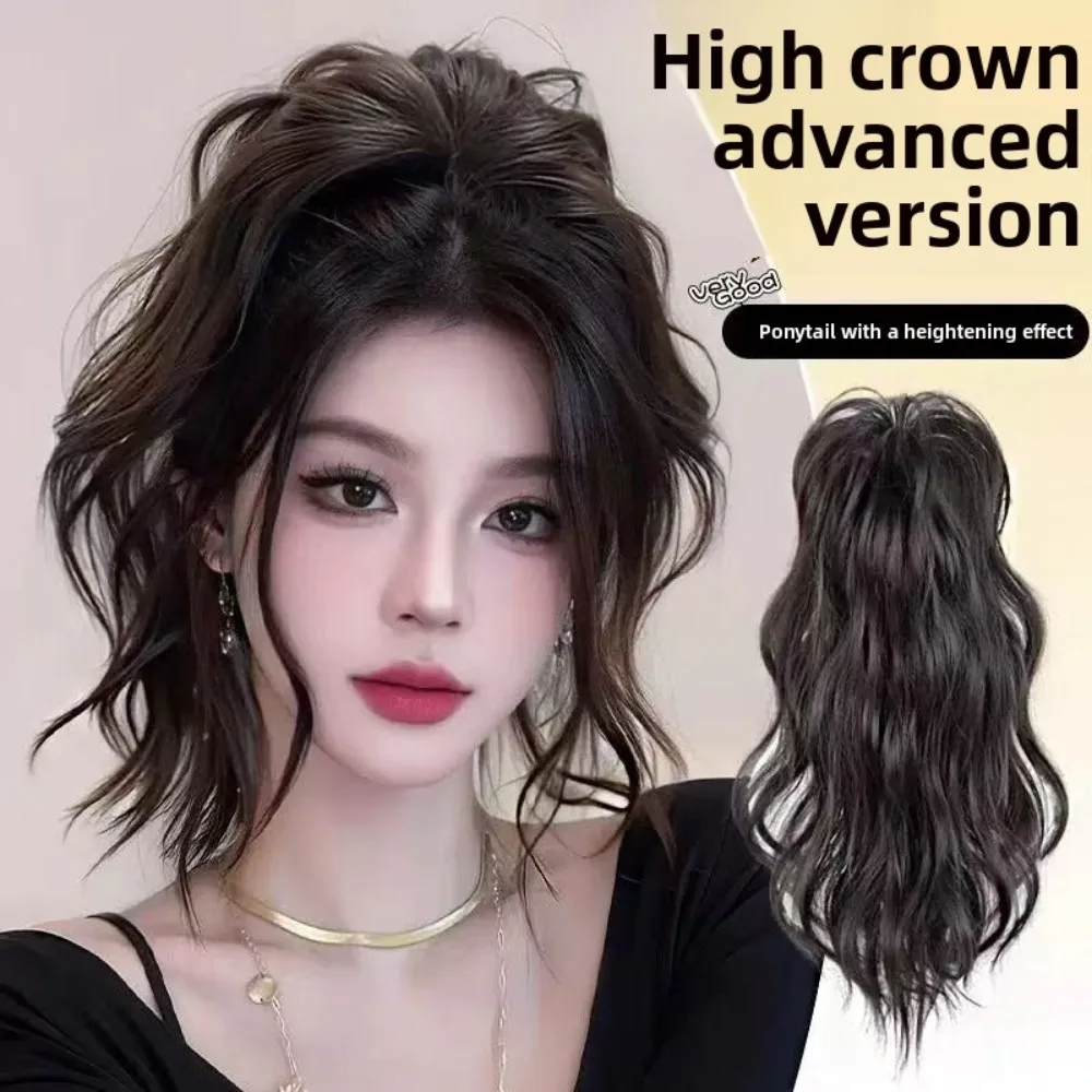12Inch Short Wavy Synthetic Claw Clip Ponytail Hair Extensions Heat Resistant Hair Ponytail With Grab Clips For Women Daily Use