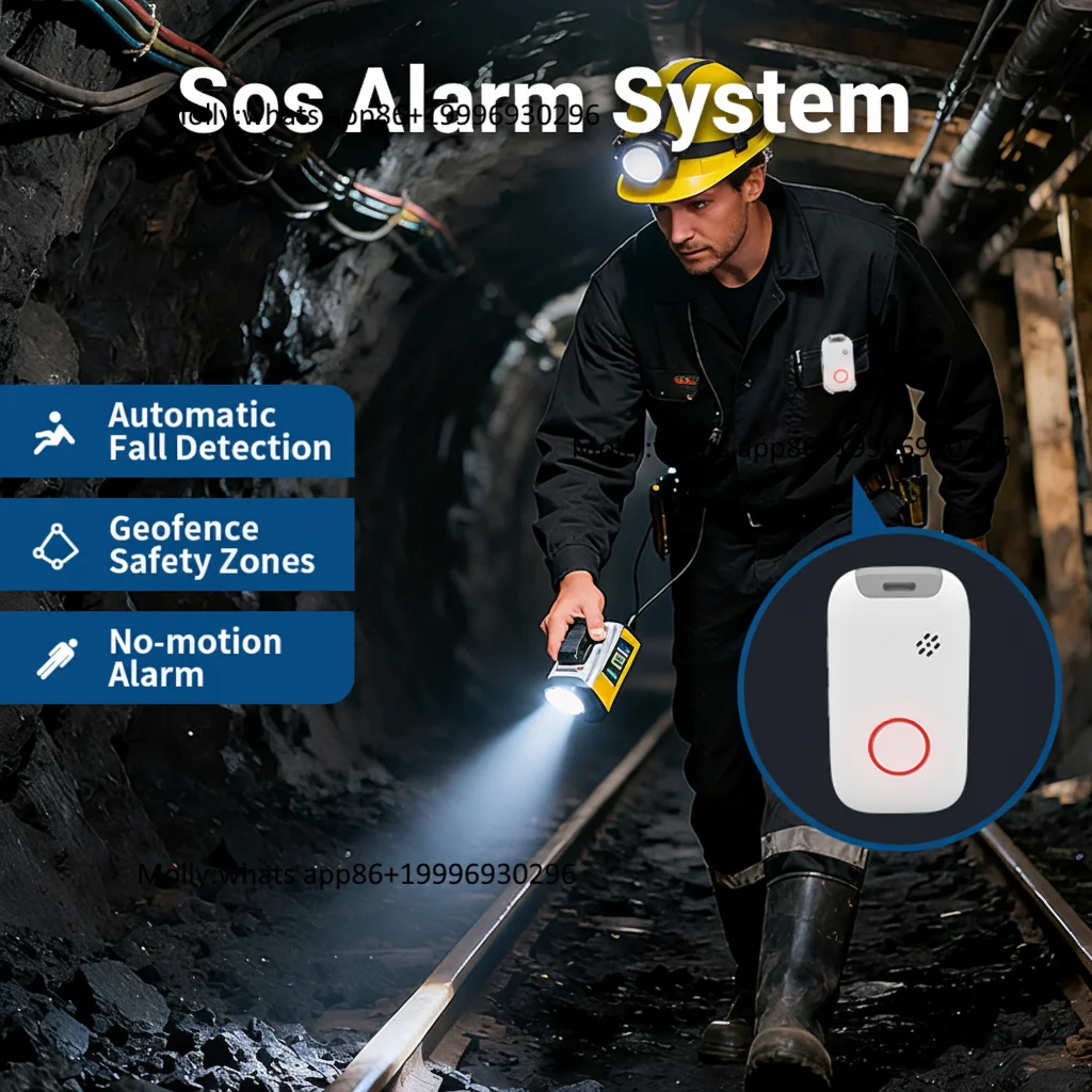 Personal Safety and Lone Worker Protection SOS Emergency Alert GPS Tracker Small SOS Button with Fall Detection