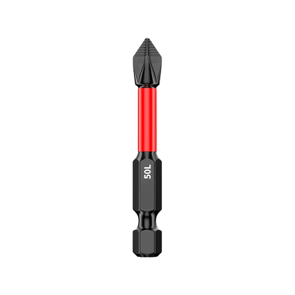 Cross Screwdriver Magnetic Batch Head High Strength Operations Red Black Alloy Steel Applications For DIY Projects