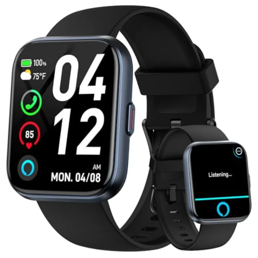 

Smart Watches for Men Android and iPhone, 1.8" HD Alexa Built-in Smartwatches Fitness Tracker Watch with tooth Calls, IP68 Wate
