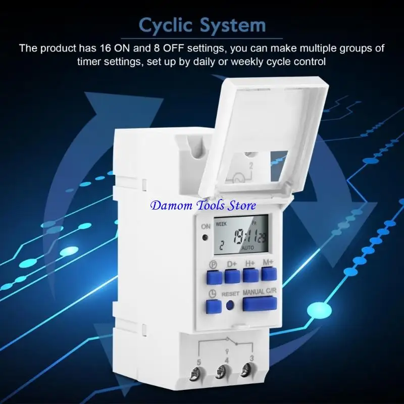 57BE Programmable Digital Time Relays Time Control Switches Energy Saving Relays Timer