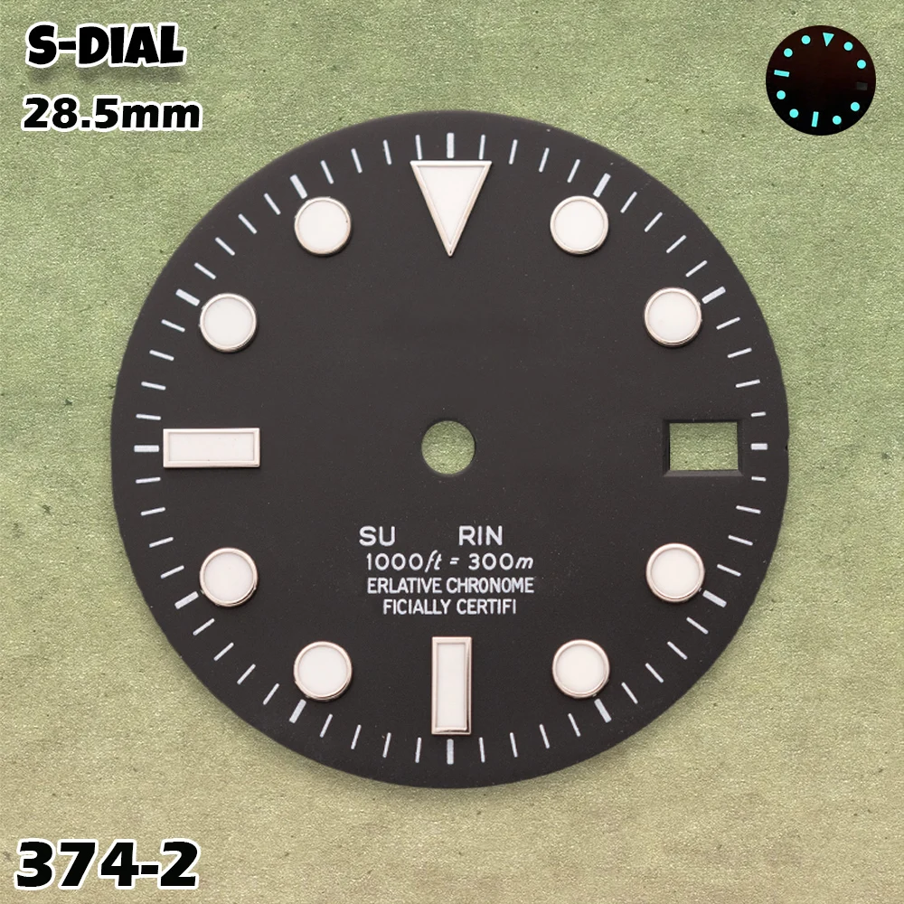 NG S Logo 28.5mm SUB Gradient  NH35/NH36/4R/7S Movements Ice Blue Luminous BGW9 Watches for men Watch Modification Accessories